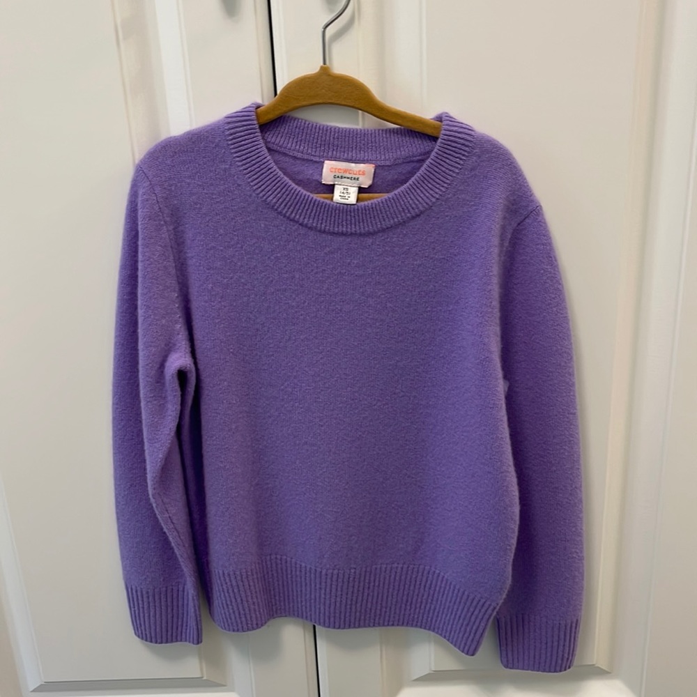 Girls purple 100% cashmere sweater